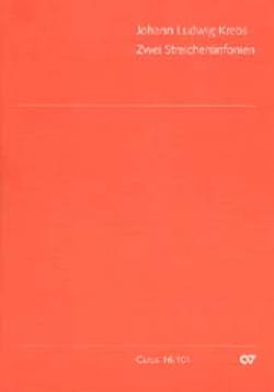 2 Symphonies Pour Cordes Johann Ludwig Krebs Partition Grand format