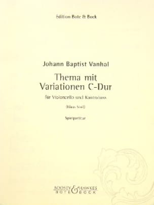 Thema mit Variationen C-Dur Johann Baptist Vanhal Partition Duos