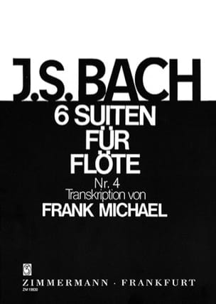 Suite Nr. 4 BWV 1010 Pour Flûte Seule 6 Suiten For Flöte Solo - BACH