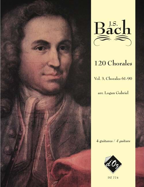 120 Chorales - 4 Guitares Vol 3 BACH Partition Guitare