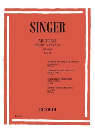 Metodo Theorico-Pratico - Oboe - Volume 3 - Sigismondo Singer