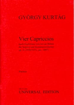 4 Capriccios, op. 9 KURTAG Partition Grand format