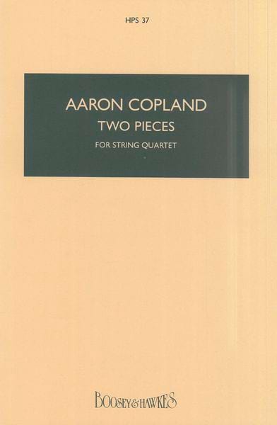 Two Pieces - String quartet COPLAND Partition Grand format