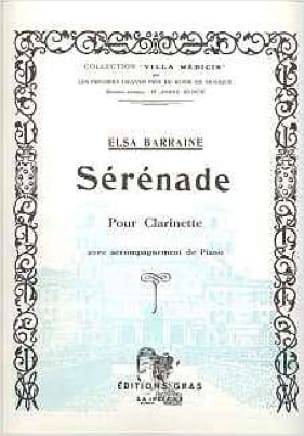 Sérénade Elsa Barraine Partition Clarinette