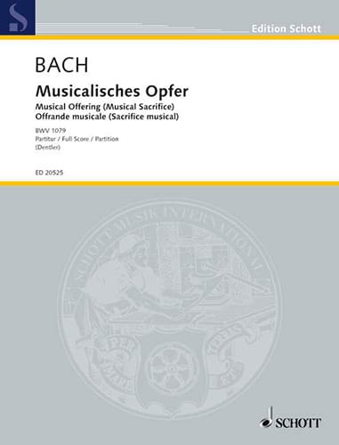Offrande Musicale BWV 1079 BACH Partition Grand format