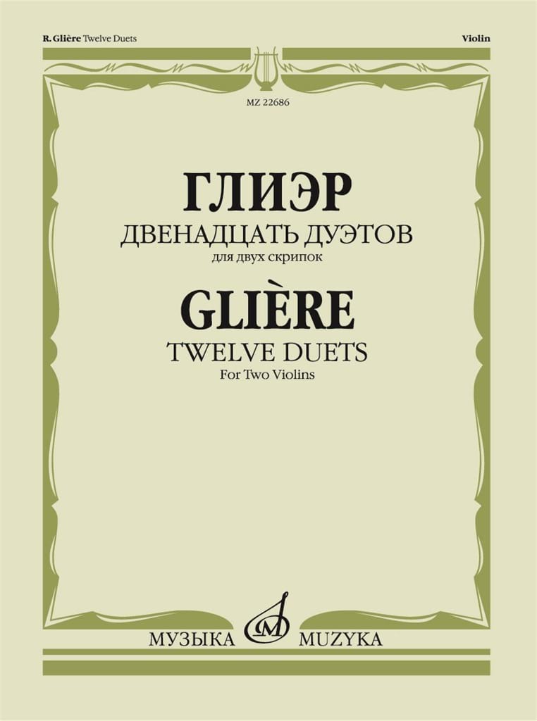 12 Duets op. 49 - 2 Violons Reinhold Glière Partition Violon