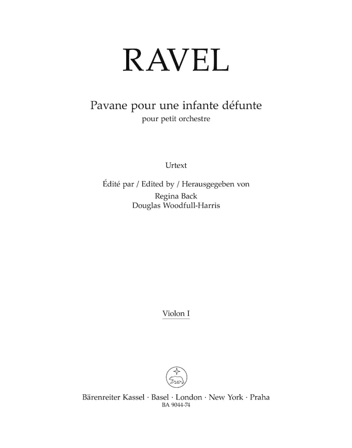 Pavane pour une infante défunte - V1 - RAVEL - Partition