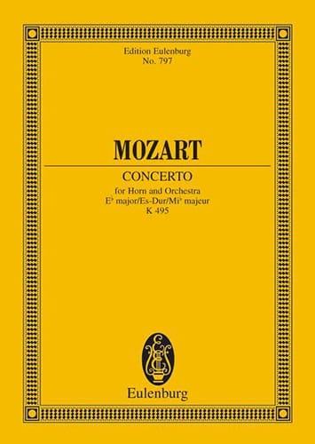 Horn-Konzert Nr. 4 Es-Dur KV 495 MOZART Partition Petit format
