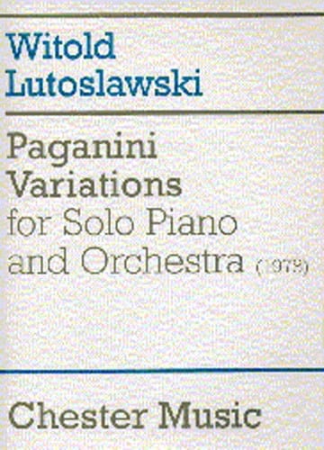 Paganini Variations - Score LUTOSLAWSKI Partition Grand format