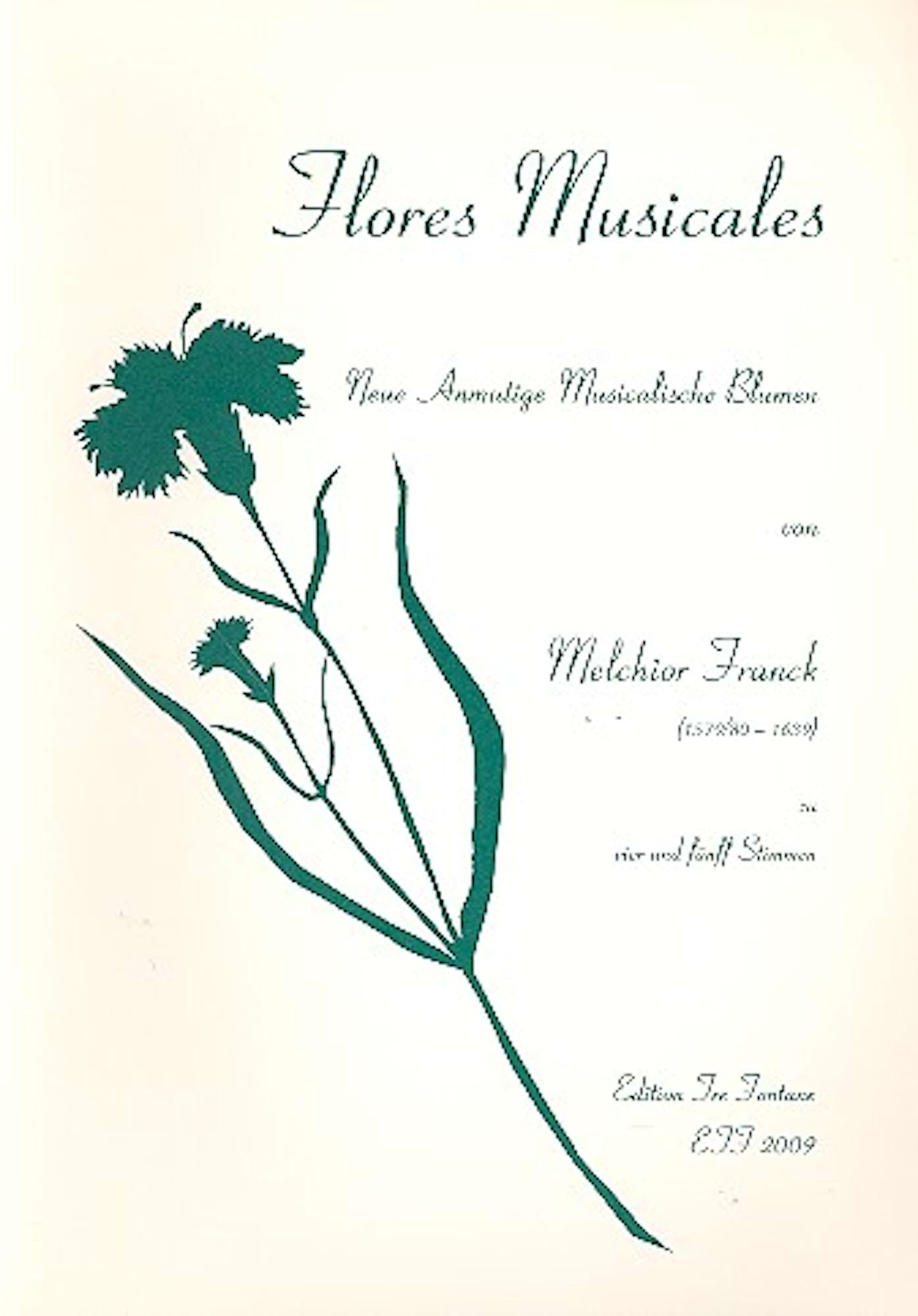 Flores musicales Melchior Franck Partition