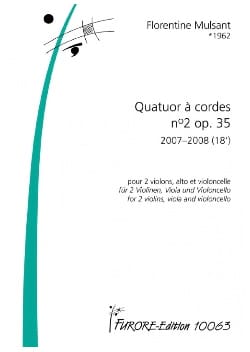 Quatuor à cordes N° 2 opus 35 Florentine Mulsant Partition Quatuors