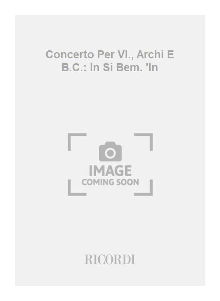 Concerto in sib maggiore F. 1 n° 60 - Matériel VIVALDI Partition