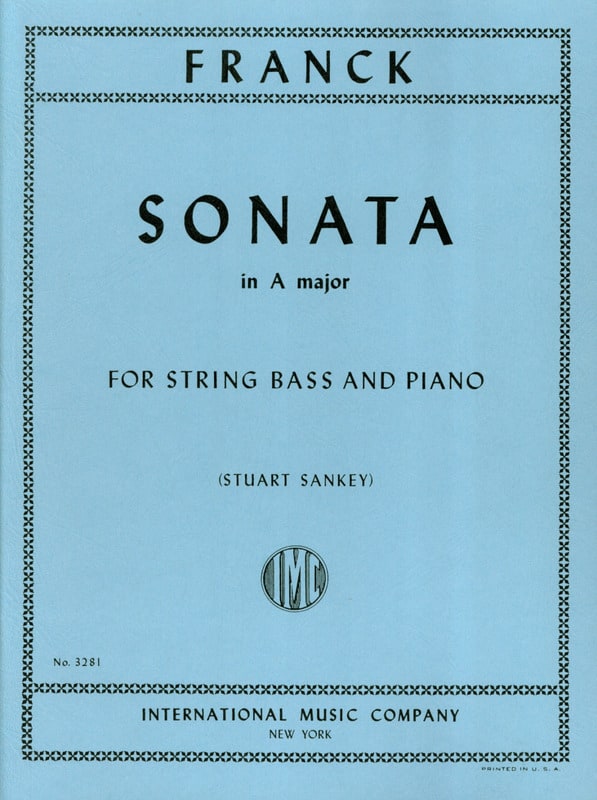 Sonate in A major - String bass FRANCK Partition Contrebasse
