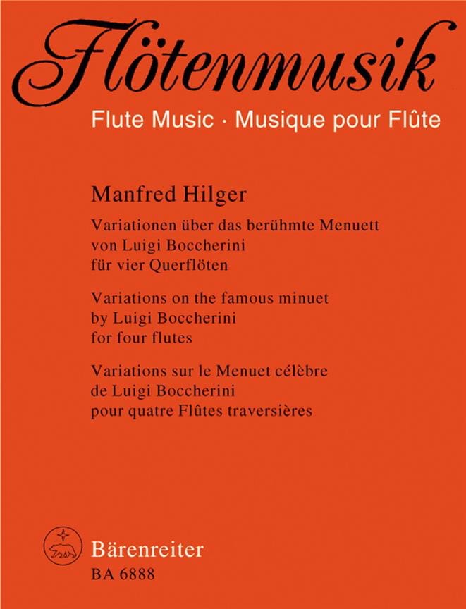 Variations sur le célèbre Menuet de Boccherini - 4 Flûtes