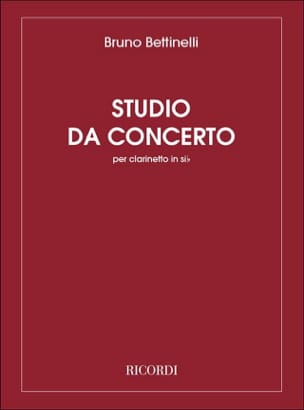 Studio da concerto - Clarinette Bruno Bettinelli Partition Clarinette