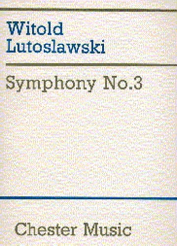 Symphony n° 3 - Score LUTOSLAWSKI Partition Grand format