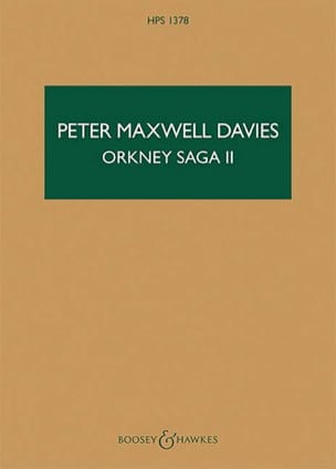 Orkney Saga II Davies Peter Maxwell Partition Petit format