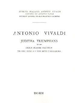 Juditha Triumphans RV 644 - Partitur VIVALDI Partition Grand format