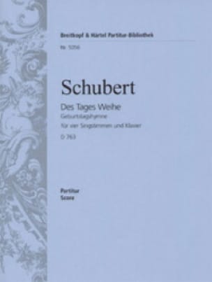 Geburtstagshymne, D 763 SCHUBERT Partition