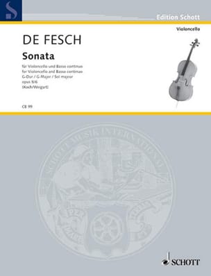 Sonata G-Dur, op. 8 n° 6 Willem de Fesch Partition Violoncelle