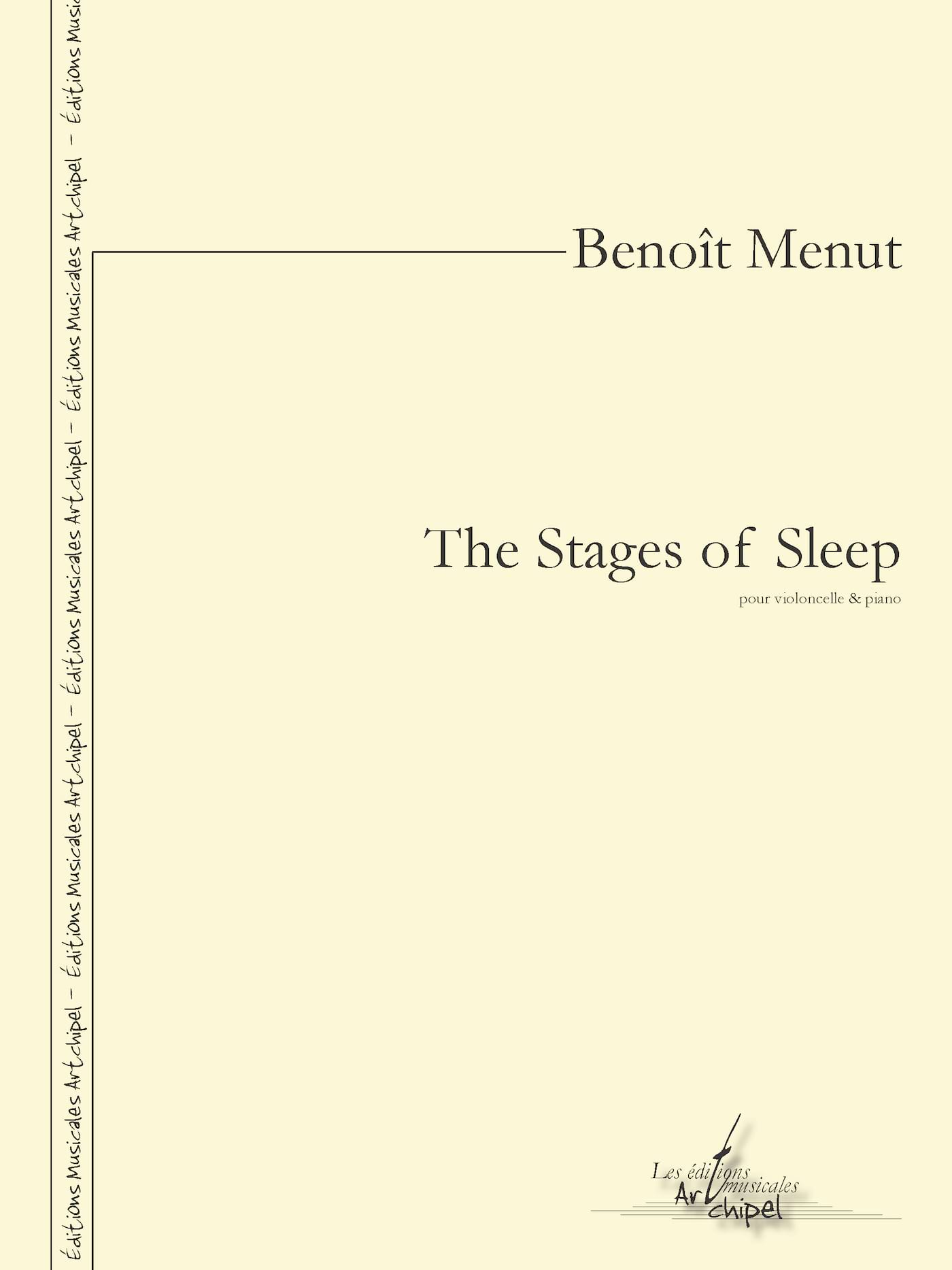 The Stages of Sleep Benoit Menut Partition Violoncelle