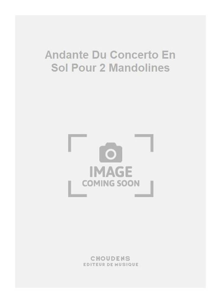 Andante du Concerto en Sol pour 2 Mandolines VIVALDI Partition Guitare