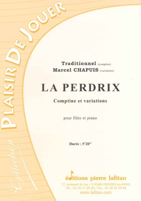 La Perdrix Chapuis Marcel Partition
