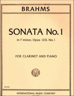 Sonate 1 op.120 fa min BRAHMS Partition Clarinette