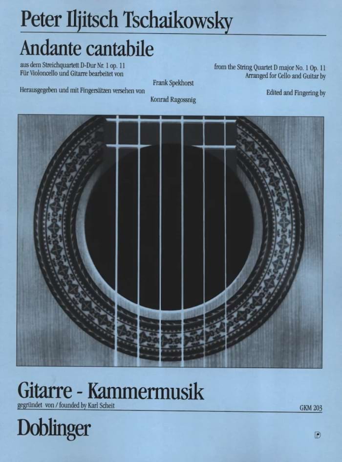 Andante Cantabile D-Dur Piotr I. Tchaïkovski Partition