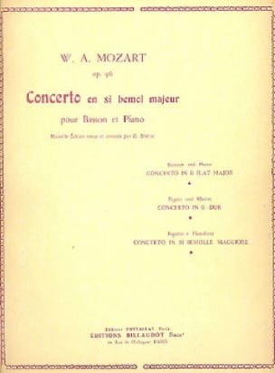 Concerto pour basson en sib majeur op. 96 - MOZART - Partition