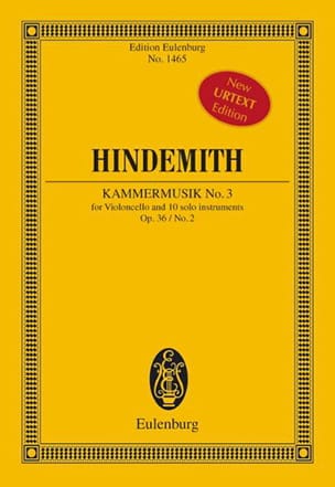 Kammermusik N°3 Op.36 N°2 HINDEMITH Partition Petit format
