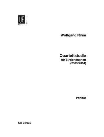 Quartettstudie - Partitur - Wolfgang Rihm - Partition - Grand format