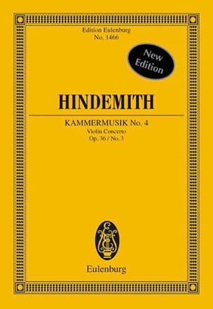Kammermusik N°4 Op.36 N°3 HINDEMITH Partition Petit format
