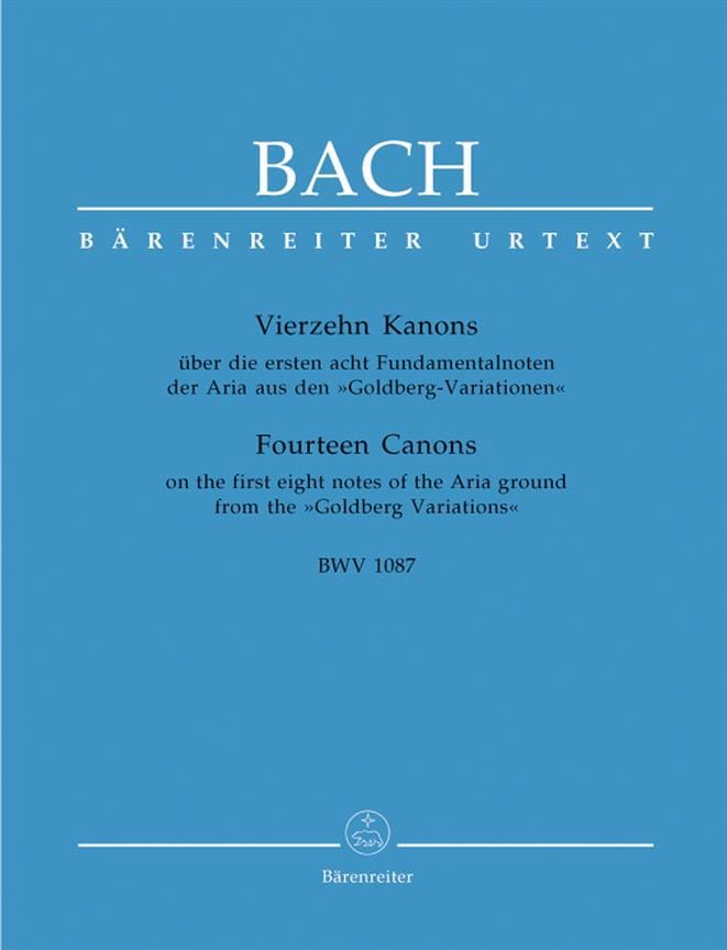 14 Canons BWV 1087 - Conducteur BACH Partition Grand format