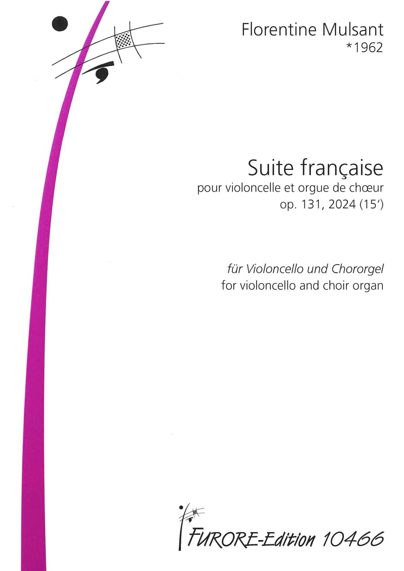 Suite française op. 131 Florentine Mulsant Partition Violoncelle