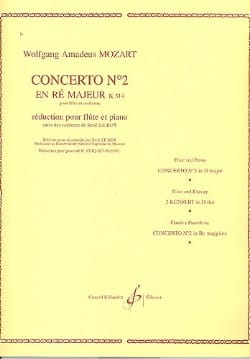 Concerto n° 2 ré majeur KV 314 - Flûte piano - MOZART - Partition