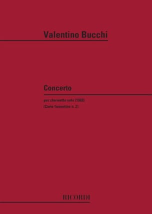 Concerto - Clarinette Solo Valentino Bucchi Partition Clarinette