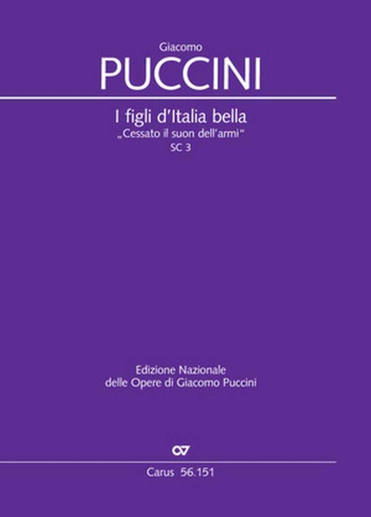 I figli d'italia bella PUCCINI Partition Grand format