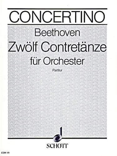 12 Contretänze für Orchester BEETHOVEN Partition Grand format