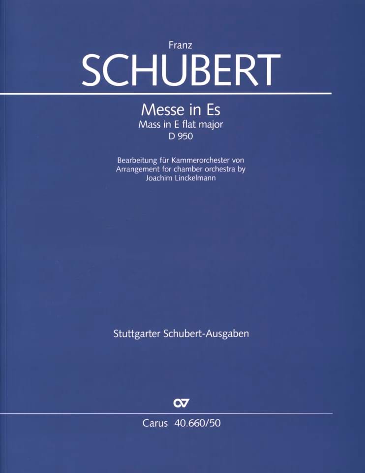 Messe in Es D. 950 SCHUBERT Partition Grand format