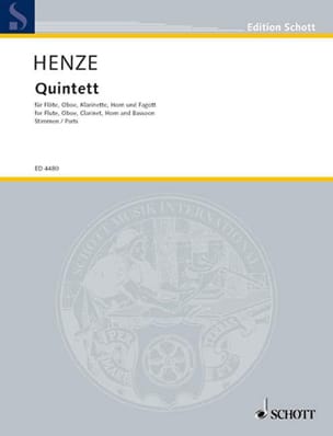 Feuillez l'ouvrage Quintett 1952 - Stimmen - Hans Werner Henze - Partition - Quintettes