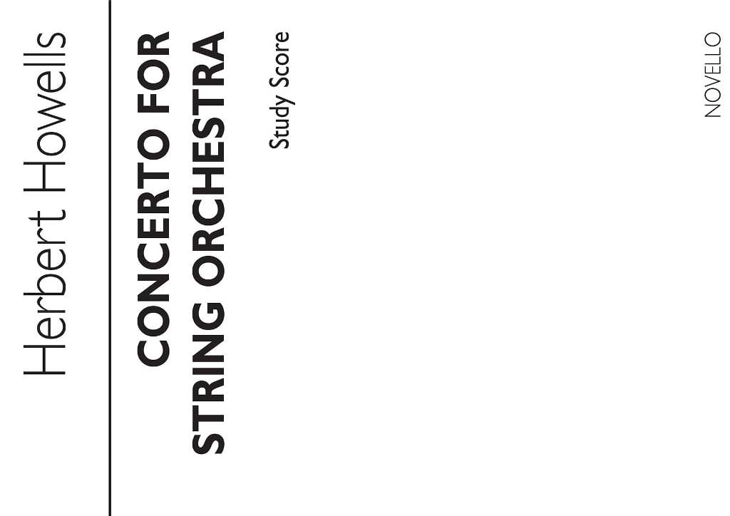 Concerto For String Orchestra Howells Herbert Partition Petit format
