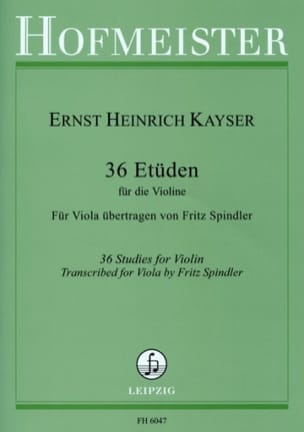 36 Etudes - Alto Heinrich Ernst Kayser Partition Alto