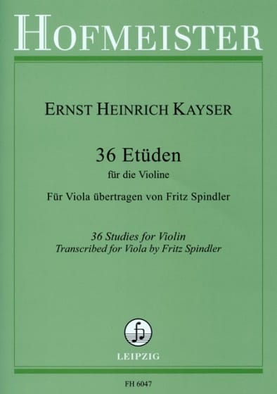 36 Etudes - Alto Heinrich Ernst Kayser Partition Alto