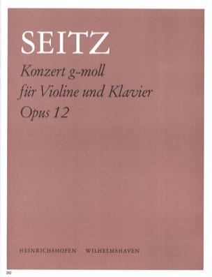 Konzert g-moll op. 12 Friedrich Seitz Partition Violon
