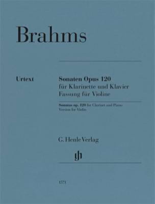 Johannes Brahms - Sonates op. 120 - Violon et piano - Partition - di-arezzo.ch