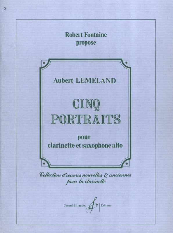 Cinq portraits - Aubert Lemeland - Partition - Duos