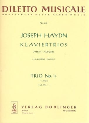 Klaviertrio Nr. 14 f-moll Hob. 15 : F1 - Stimmen - HAYDN - Partition