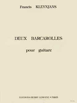 2 Barcarolles - Guitare Francis Kleynjans Partition Guitare