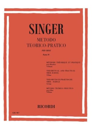 Metodo Theorico-Pratico - Oboe - Volume 4 - Sigismondo Singer